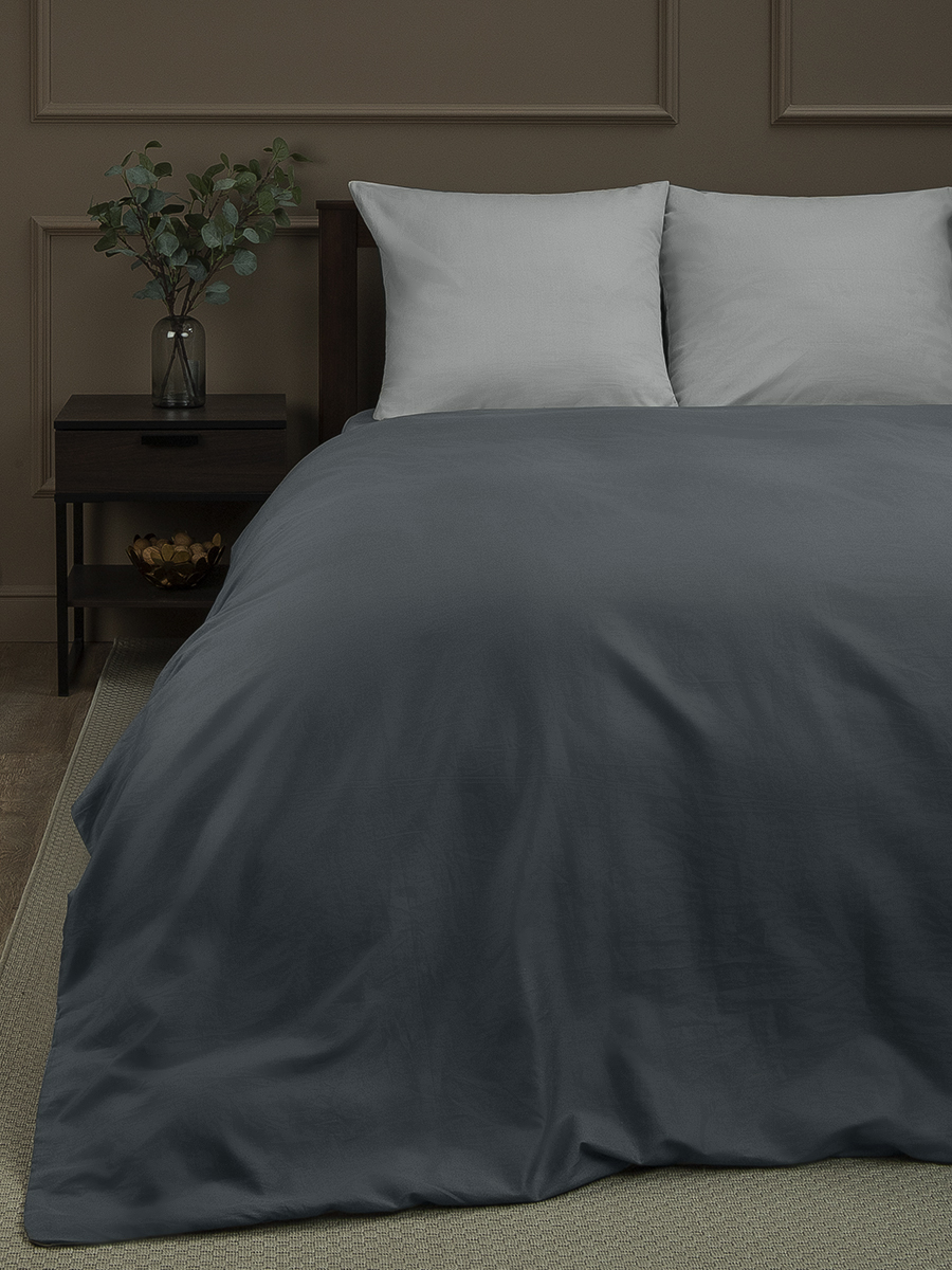 картинка Постельное бельё Amore Mio BZ QR Graphite DOUBLE max Sp o 