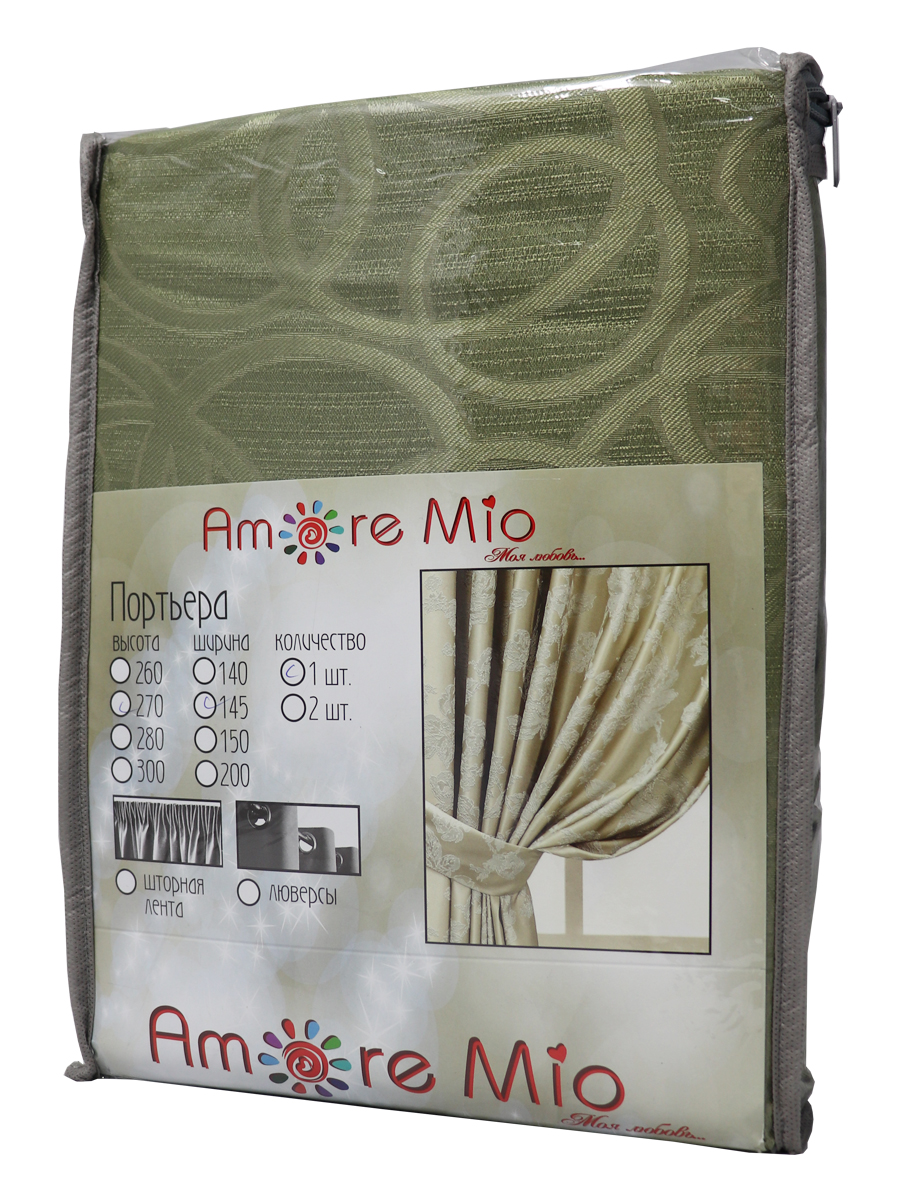 картинка Штора Amore Mio RR L504-107 1,4*2,7*1 зеленый 