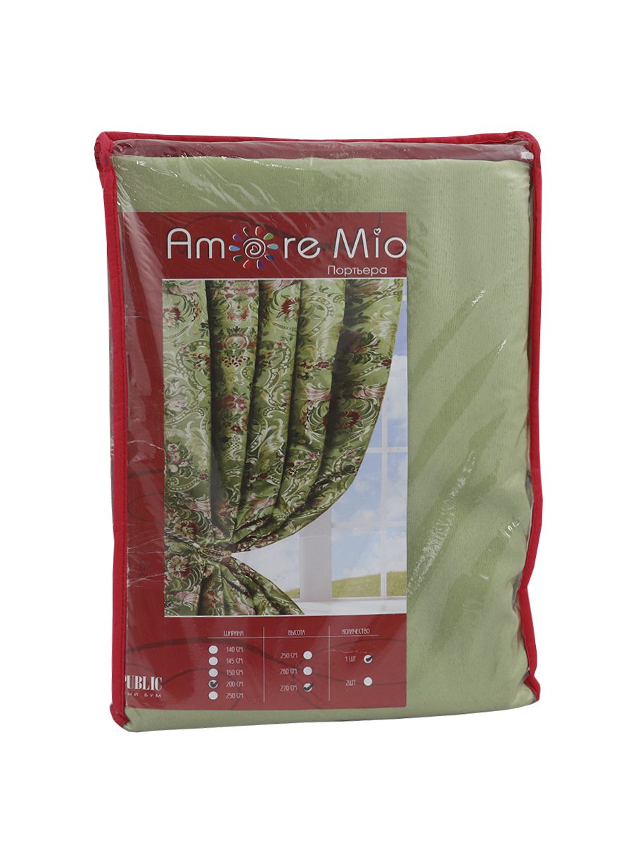 картинка Штора Amore Mio RR 90168-106 2,0*2,7*1 салатовый 