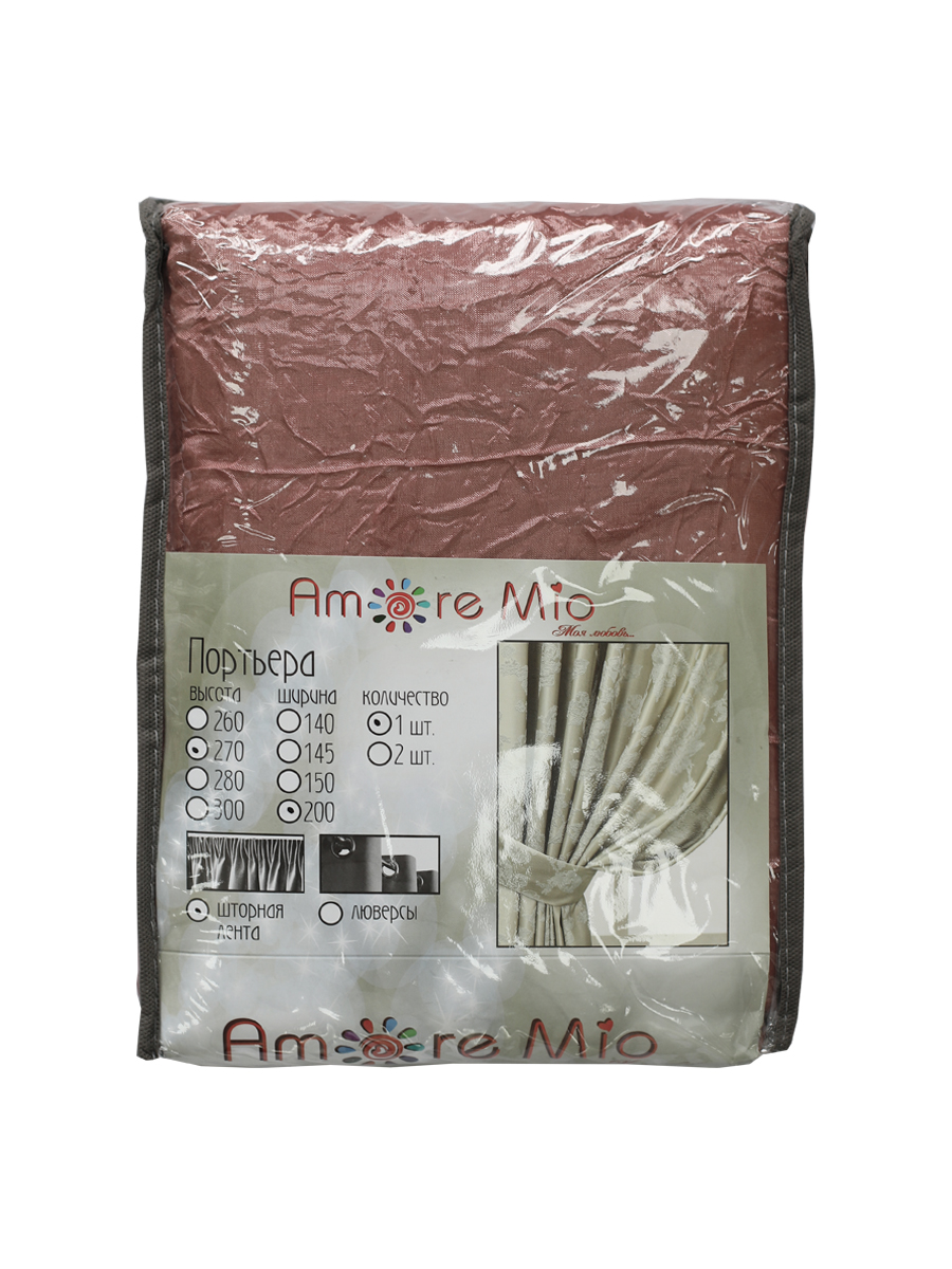 картинка Штора Amore Mio RR 32003-09 2,0*2,7*1 розовая пудра 