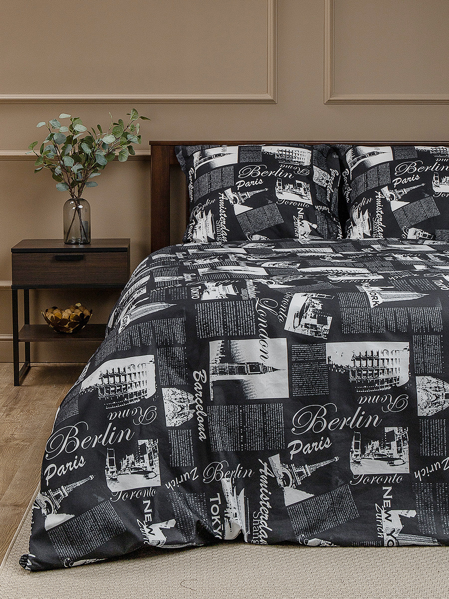 картинка Постельное бельё Amore Mio BZ Trip BLK DOUBLE M 