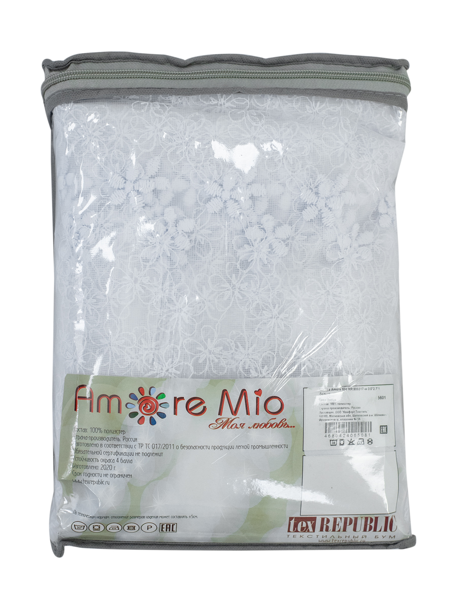 картинка Штора Amore Mio RR 908317-w 3,0*2,7*1 белый 