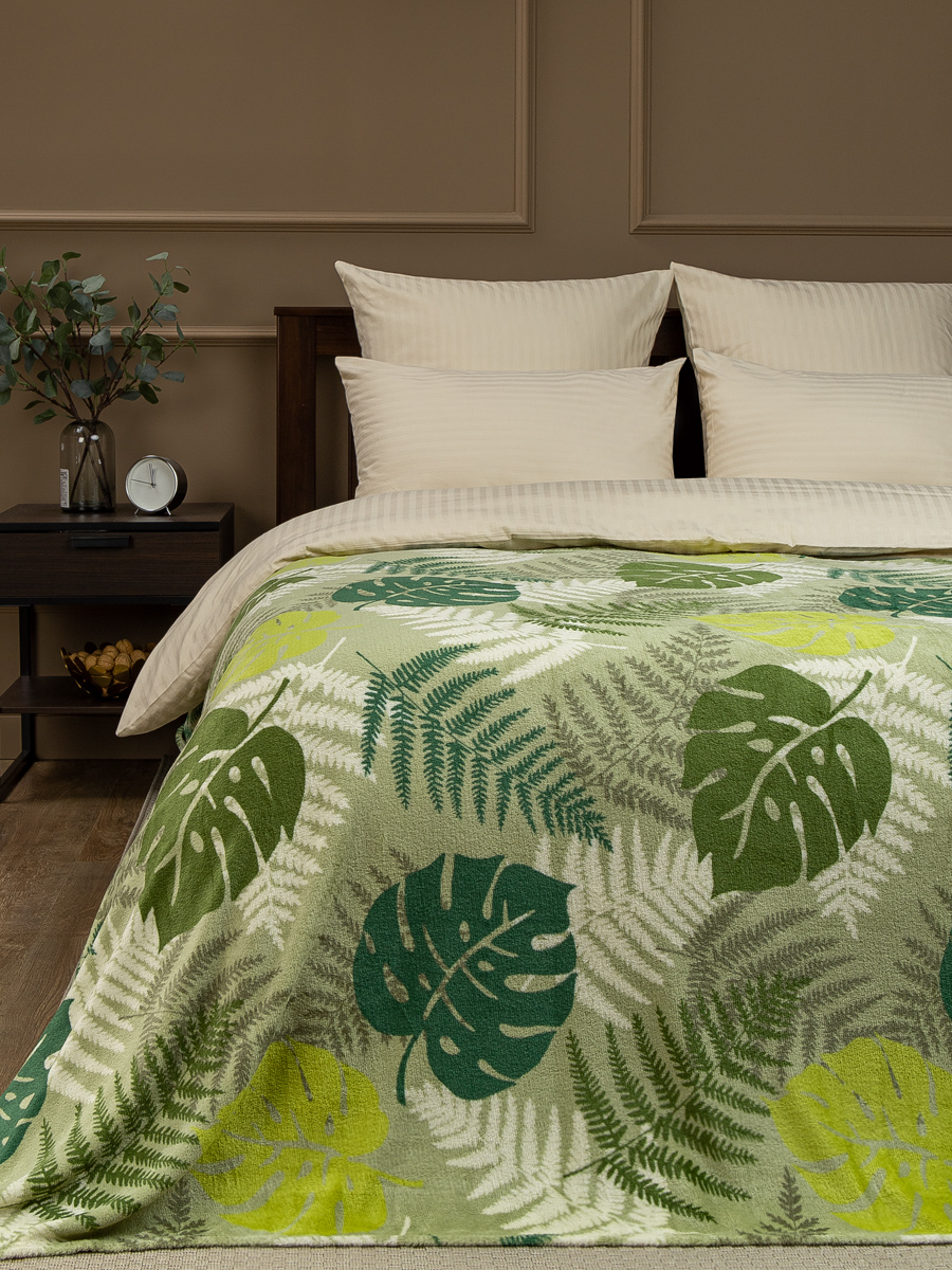 картинка Плед Texrepublic TF FN F131 b1420 Монстера и папоротник 