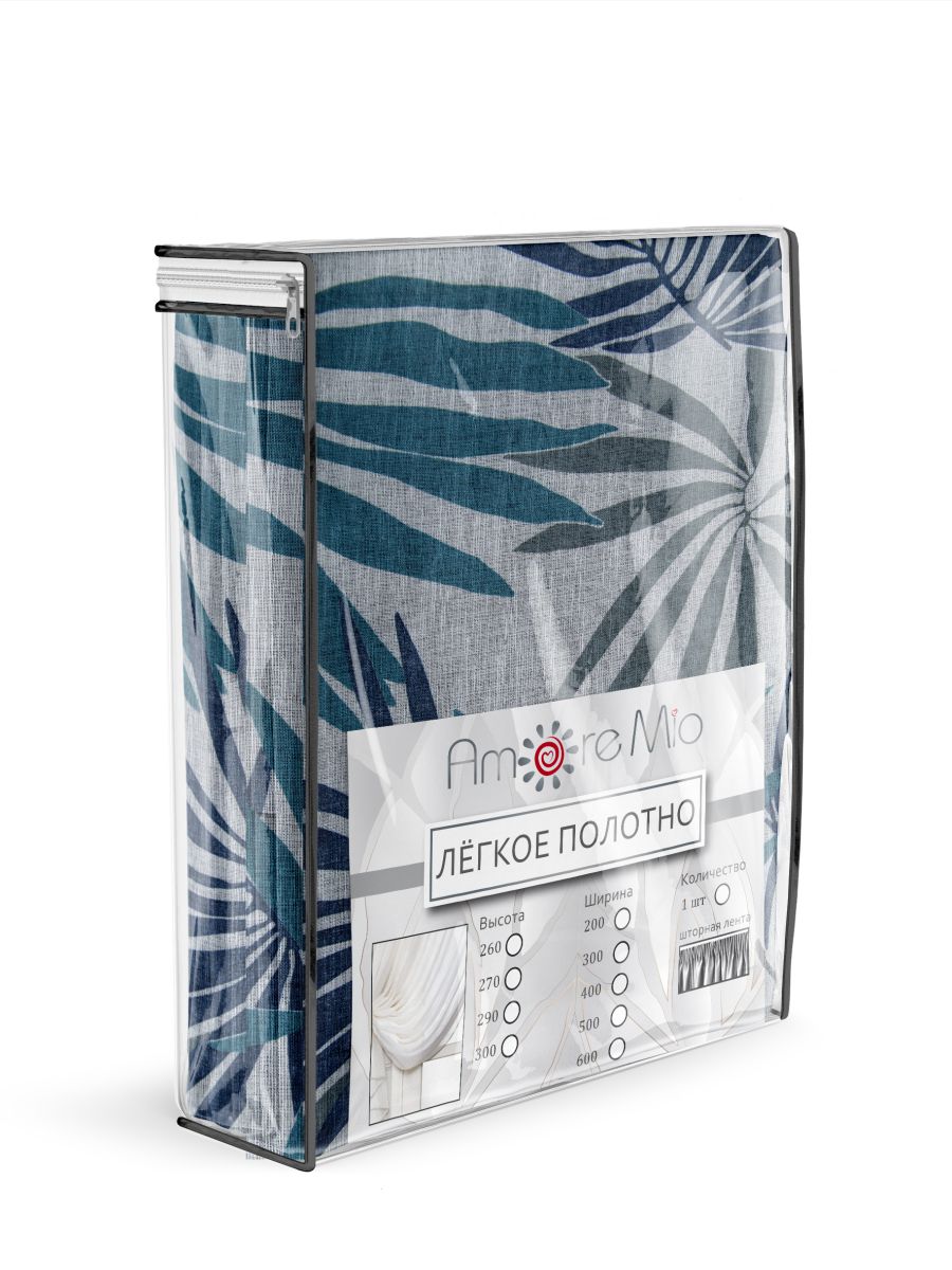 картинка Штора Amore Mio RR 3952-03 3,0*2,7*1 бирюзовый 