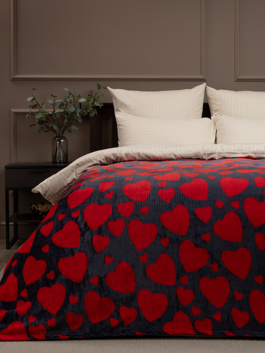 картинка Плед Texrepublic TF FN F113R b2022 Сердечки 