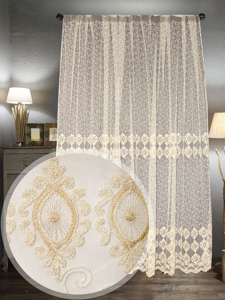 картинка Штора Amore Mio RR 913027-4786 3,0*2,7*1 бежевый 