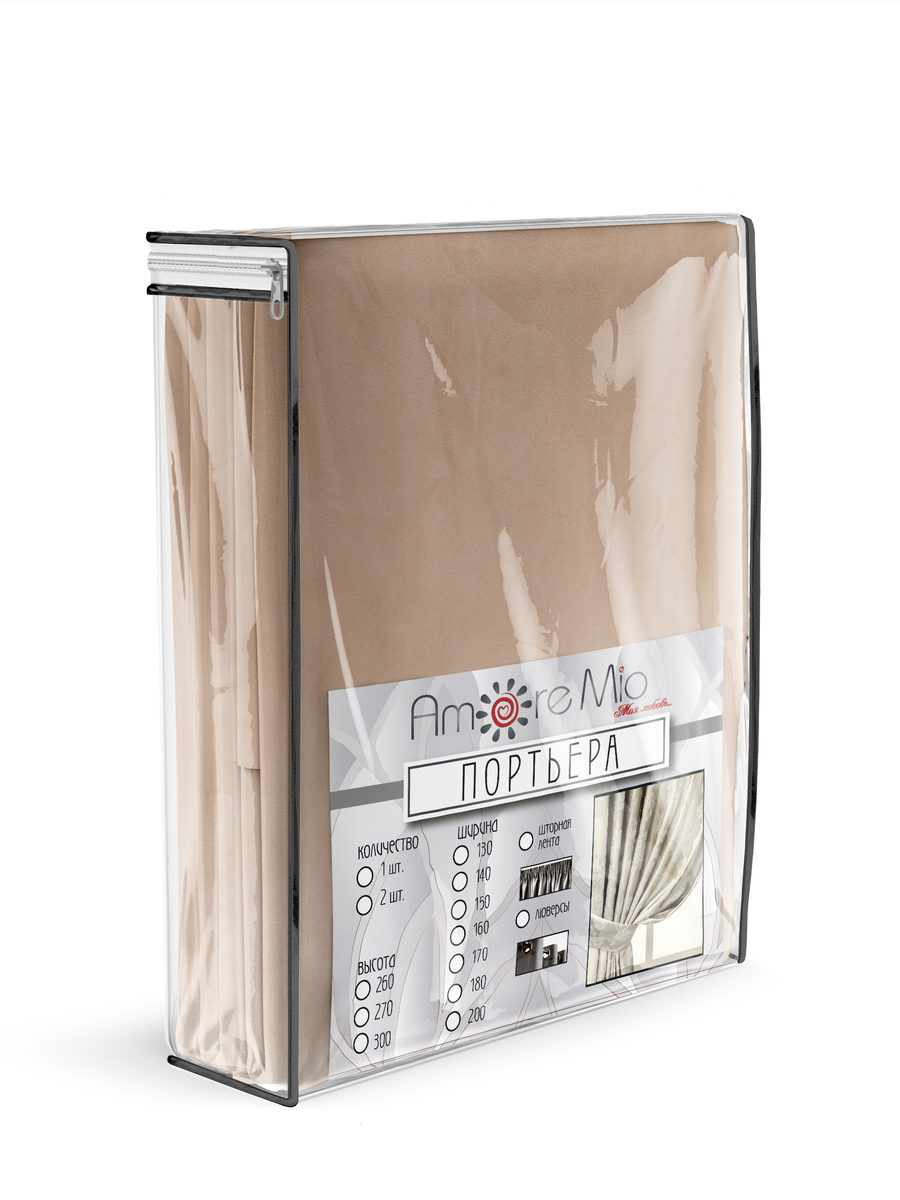 картинка Штора Amore Mio RR 6ML T66-58 1,8*2,7*1 бежевый 