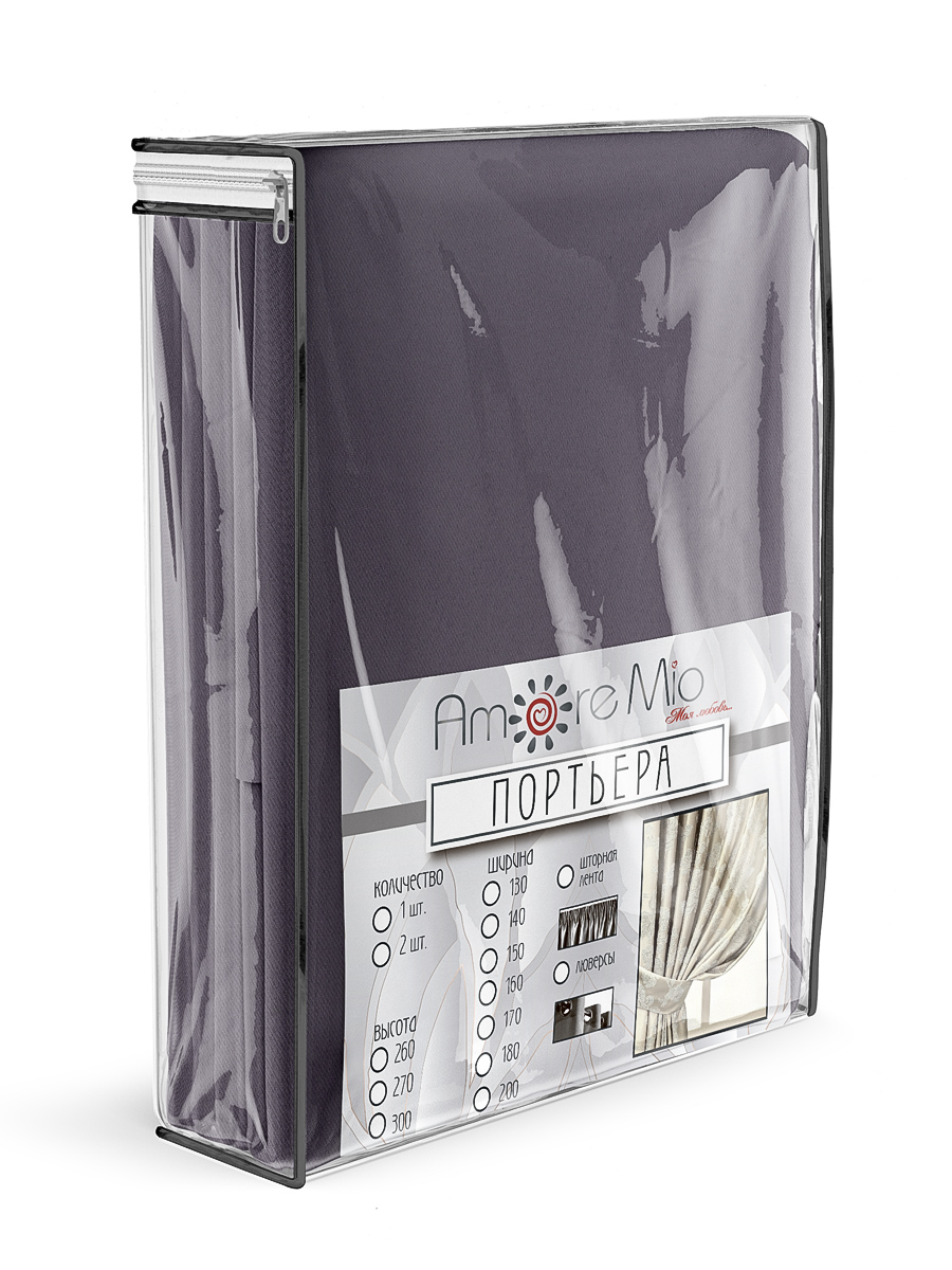 картинка Штора Amore Mio RR 6ML Milan-29 1,5*2,7*2 сиреневый 