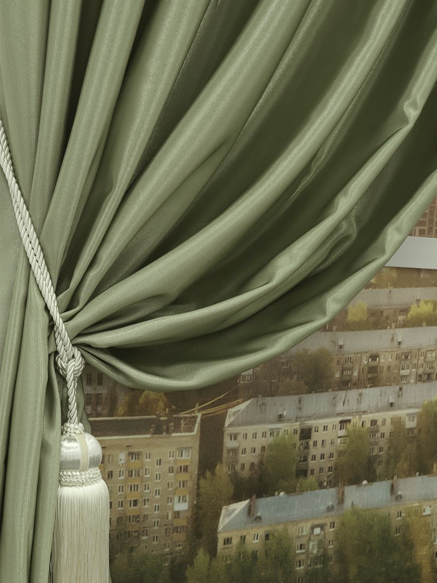 картинка Штора Amore Mio RR 90168-106 2,0*2,7*1 салатовый 