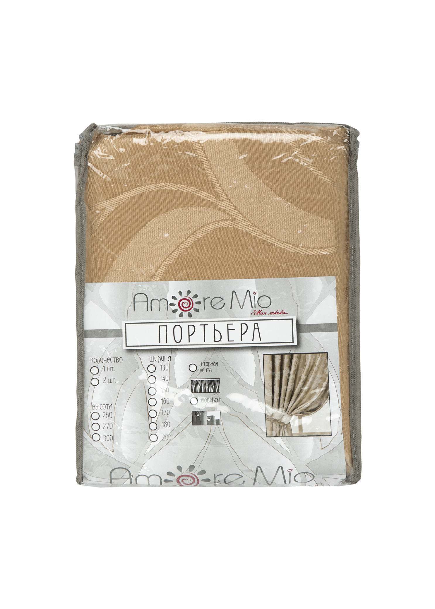 картинка Штора Amore Mio RR L506-04 1,4*2,6*1 коричневый 