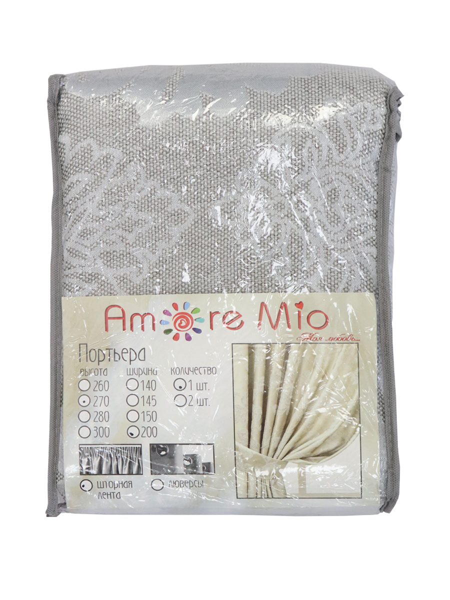 картинка Штора Amore Mio RR 1001-12 2,0*2,7*1 серый 