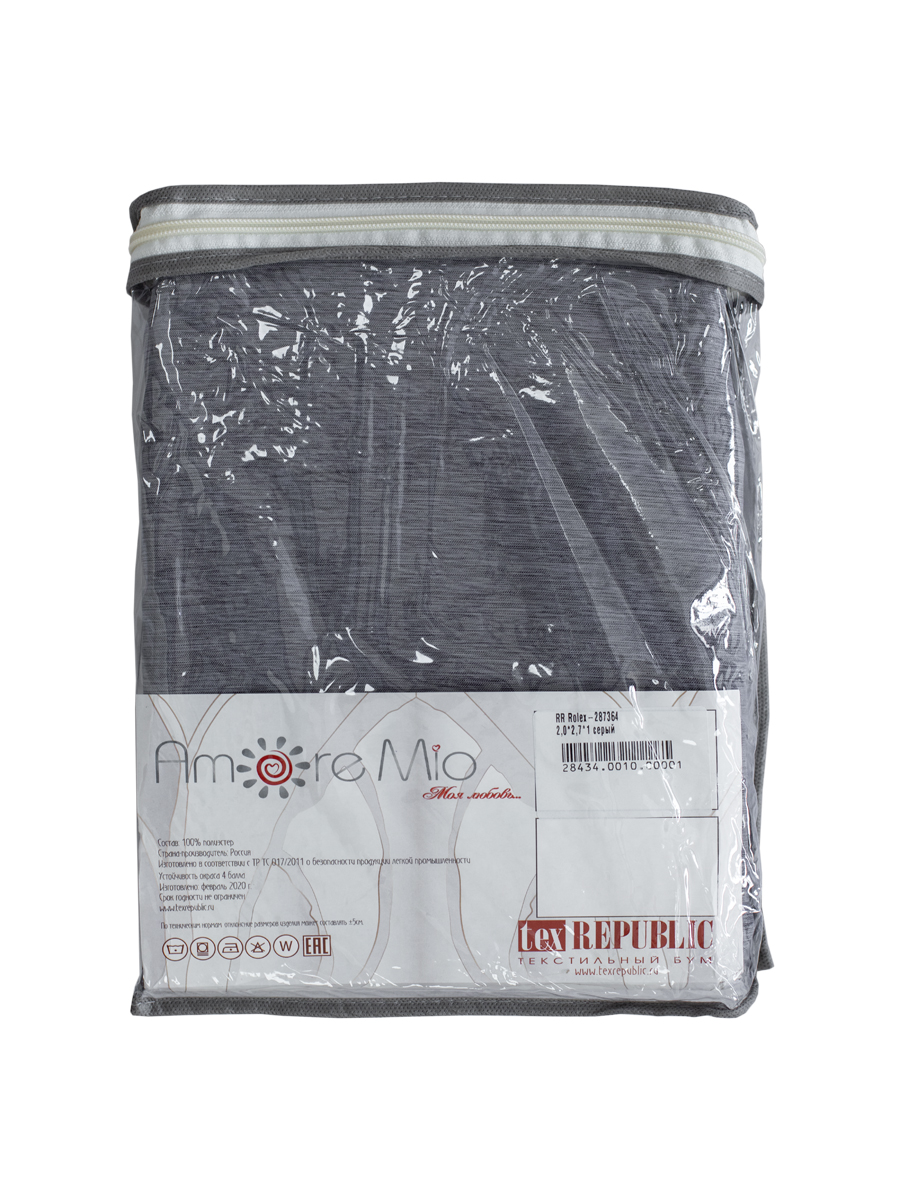 картинка Штора Amore Mio RR Rolex-287364 2,0*2,7*1 серый 