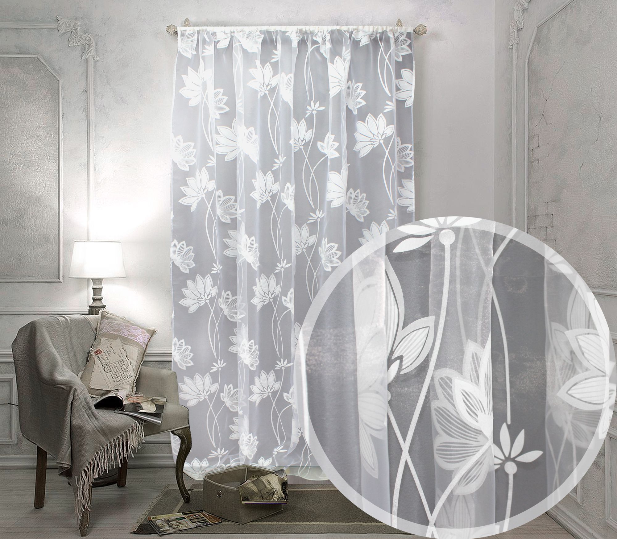 картинка Штора Amore Mio RR 5610-01 ut 3,0*2,7*1 белый 