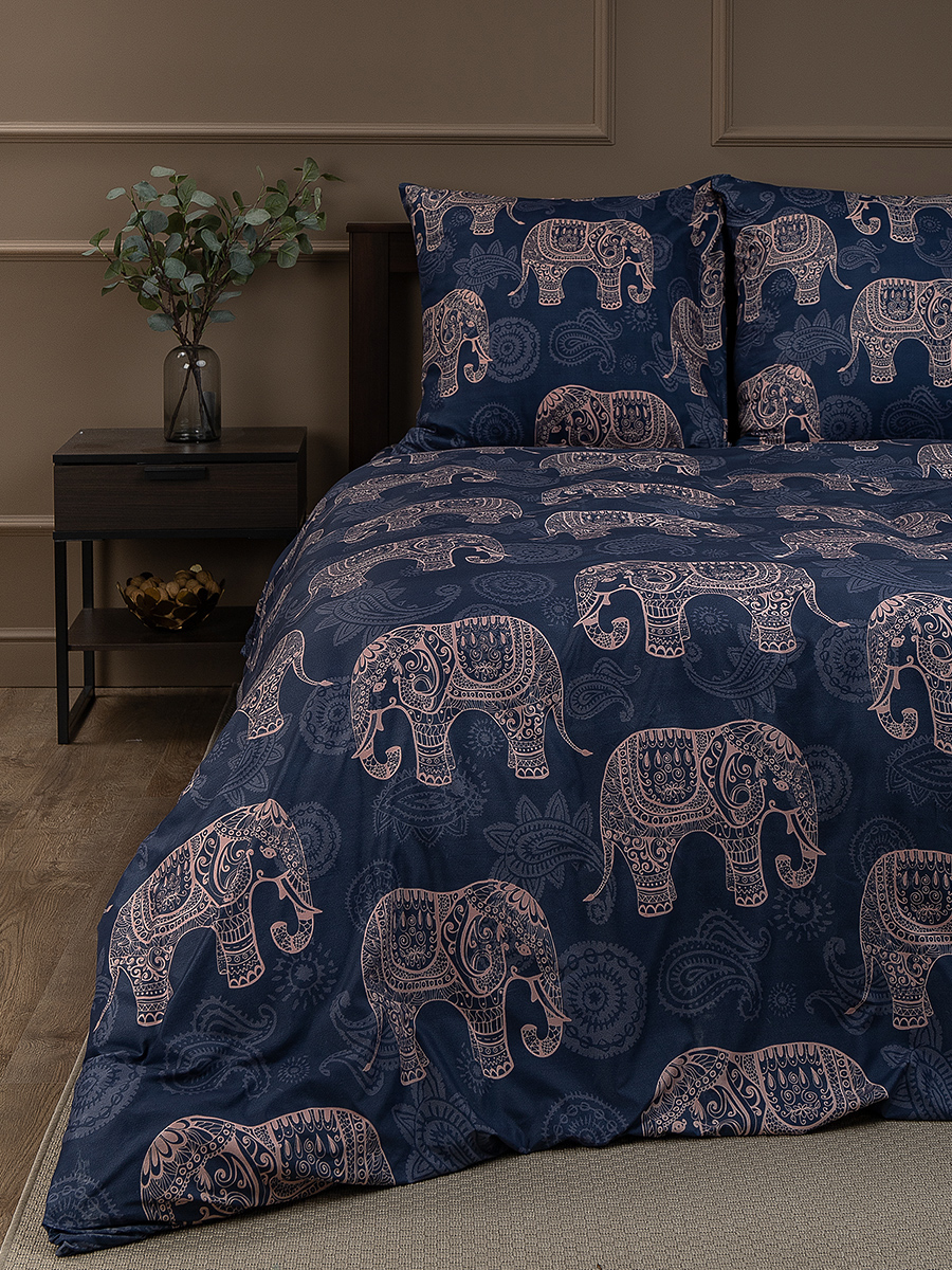 картинка Постельное бельё Amore Mio BZ Elephants DOUBLE M 