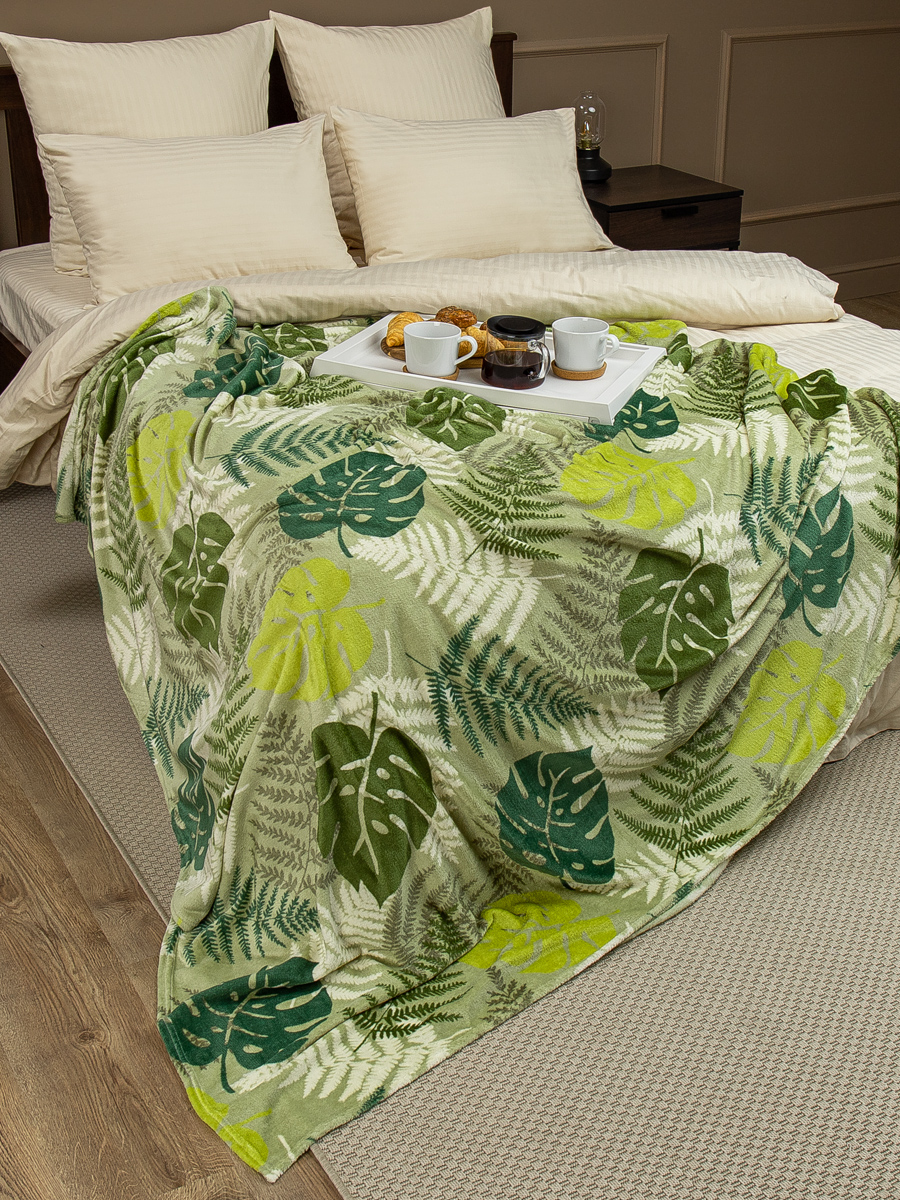 картинка Плед Texrepublic TF FN F131 b1420 yt Монстера и папоротник 