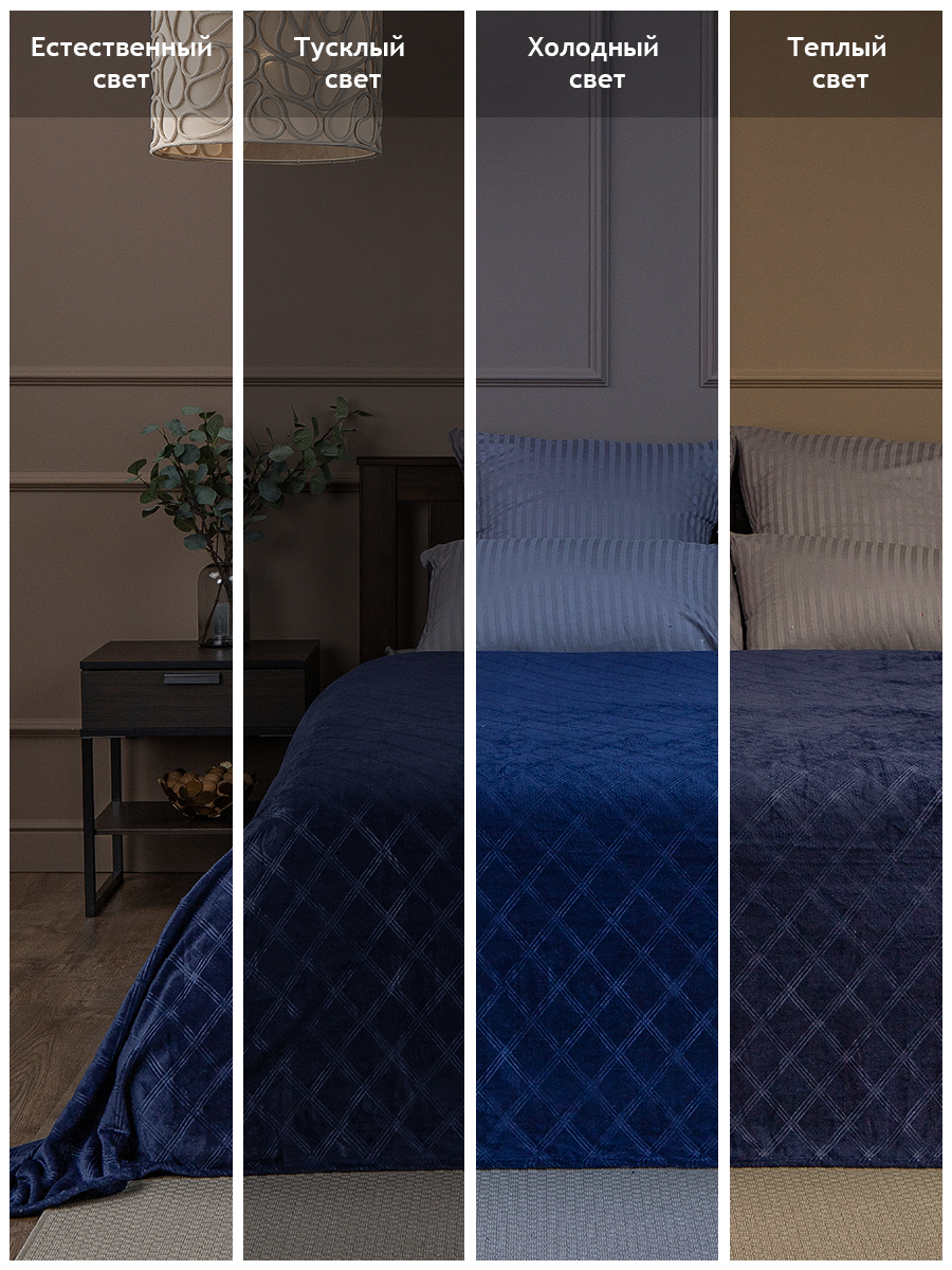 картинка Плед Eclair TF FNE DKBL ec 1520 c-клетка 