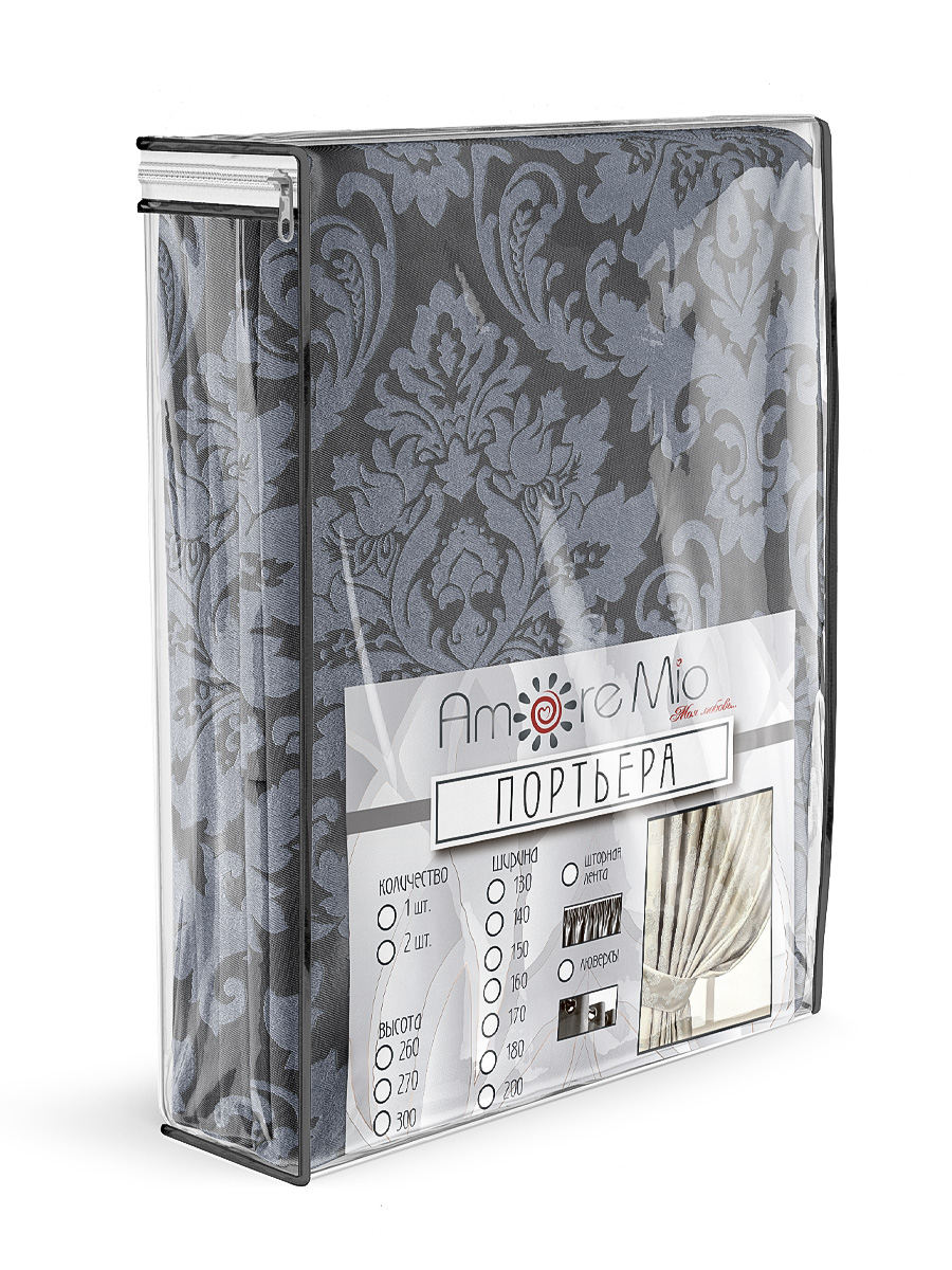 картинка Штора Amore Mio RR 150 WZGA-01 2,0*2,7*1 серый 