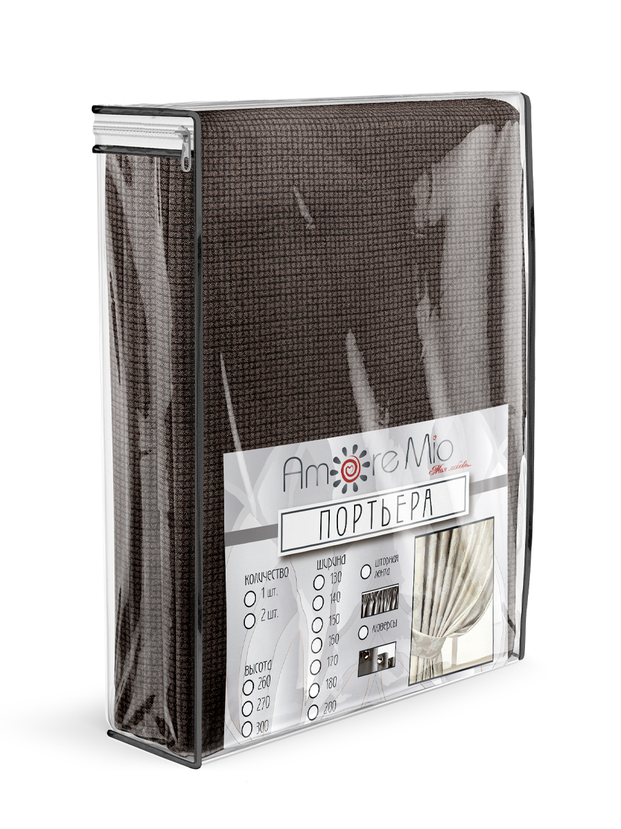 картинка Штора Amore Mio RR AV003V02-04P 2,0*3,0*1 коричневый 