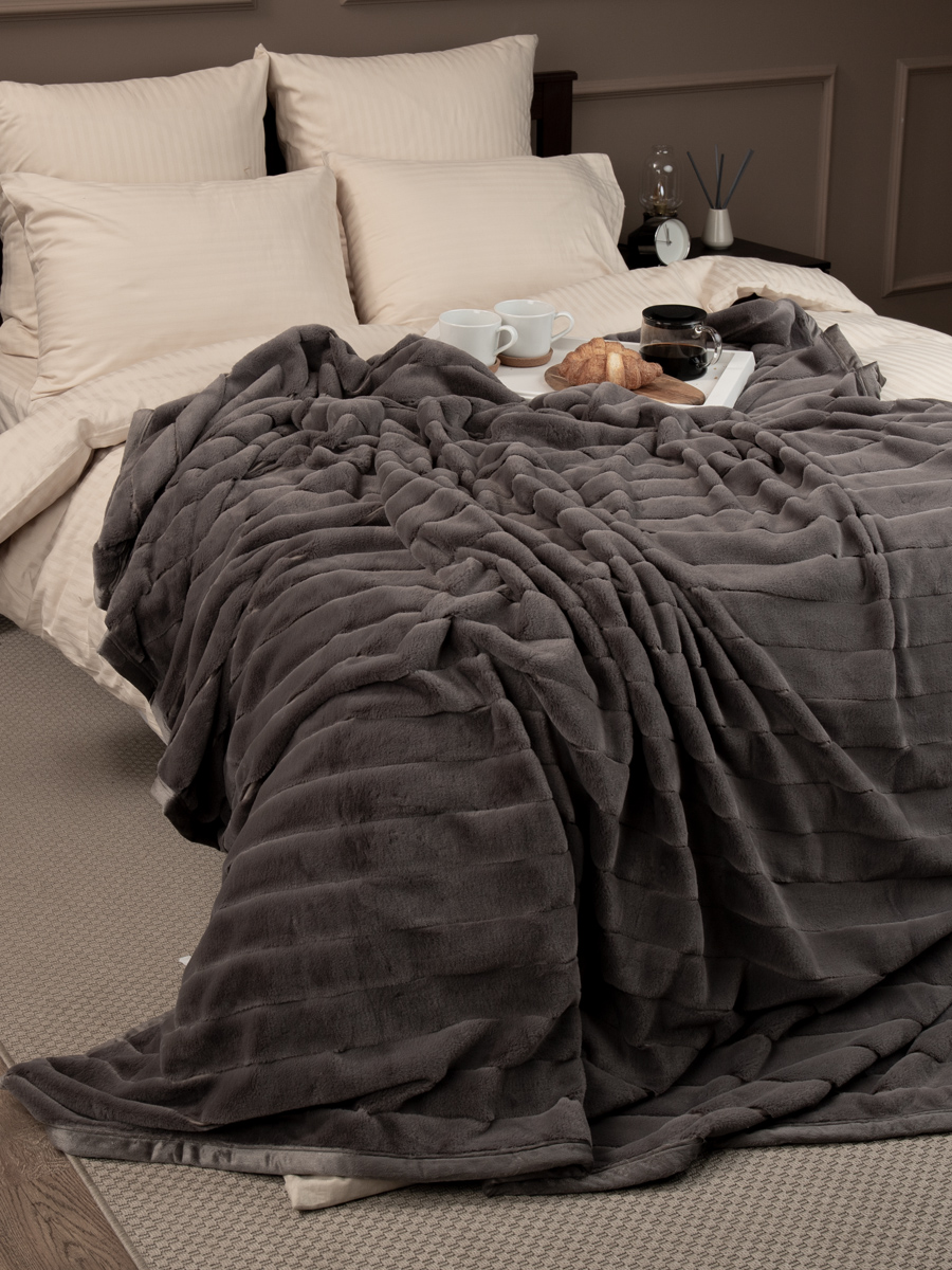 картинка Плед Texrepublic TCH KS DKGY2 041/2022 Полосы NC 