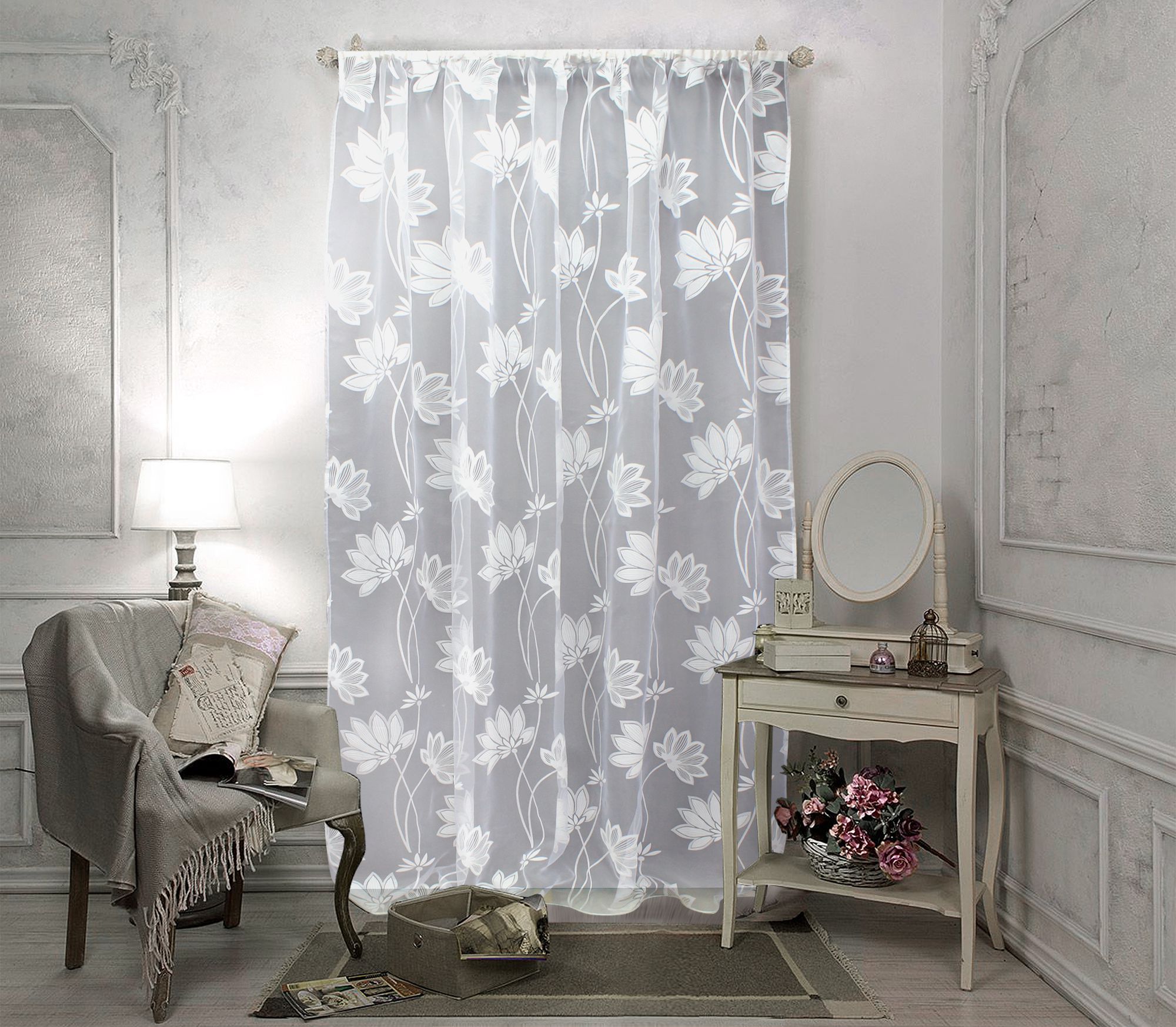 картинка Штора Amore Mio RR 5610-01 ut 3,0*2,7*1 белый 