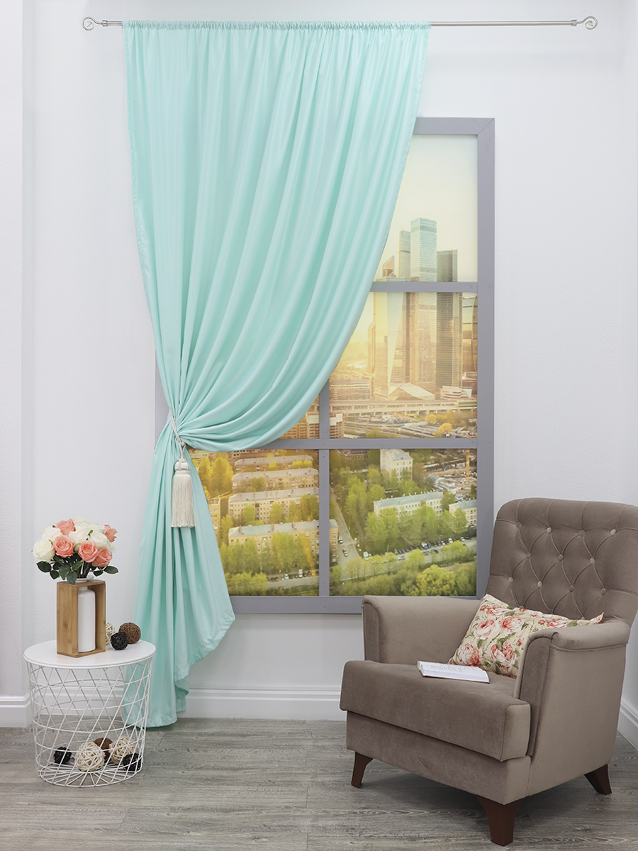 картинка Штора Amore Mio RR 386-155 2,0*2,7*1  ментоловый 