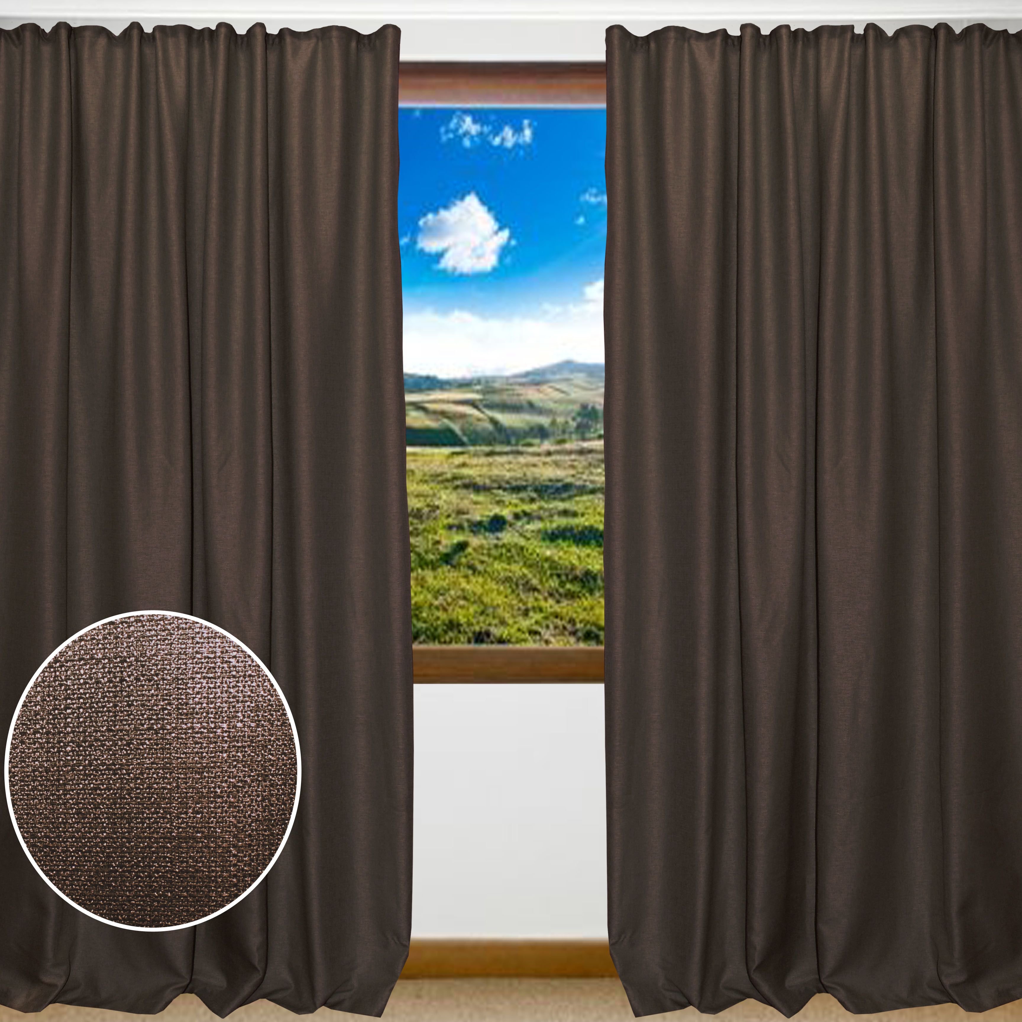 картинка Штора RR ZJM090-18 1,5*2,7*2 коричневый 