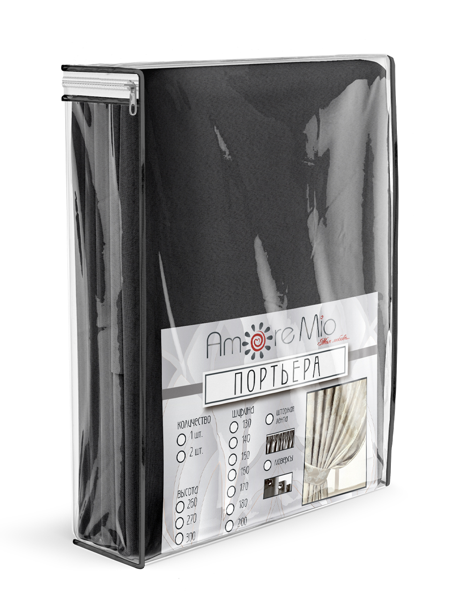 картинка Штора Amore Mio RR IZ Milan-20 2,0*2,7*1 серый 