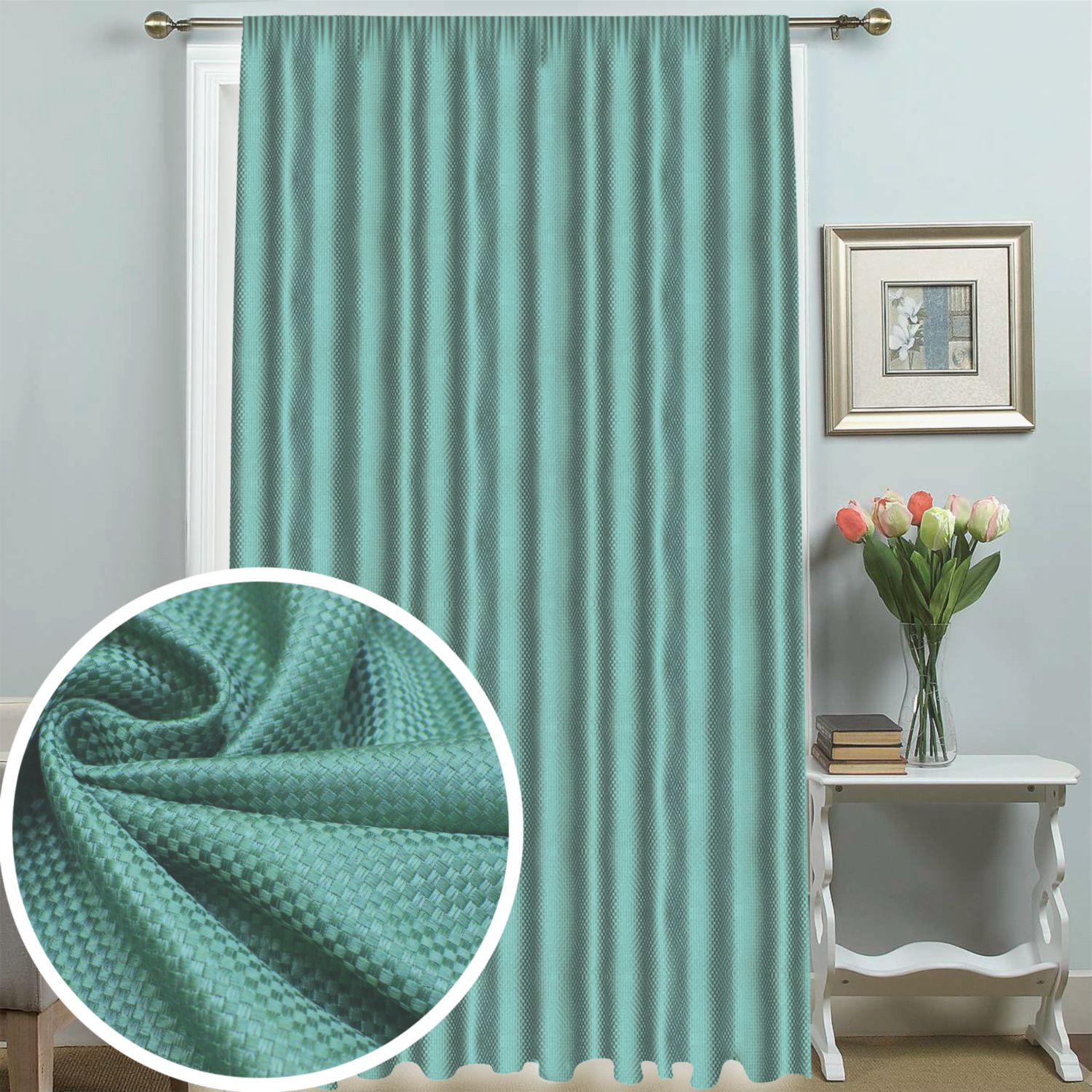 картинка Штора Amore Mio RR 6568-2022 2,0*2,7*1 бирюзовый 