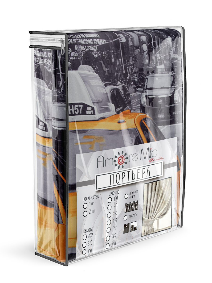 картинка Штора Amore Mio RR 1000-01 1,4*2,7*1 желтый 