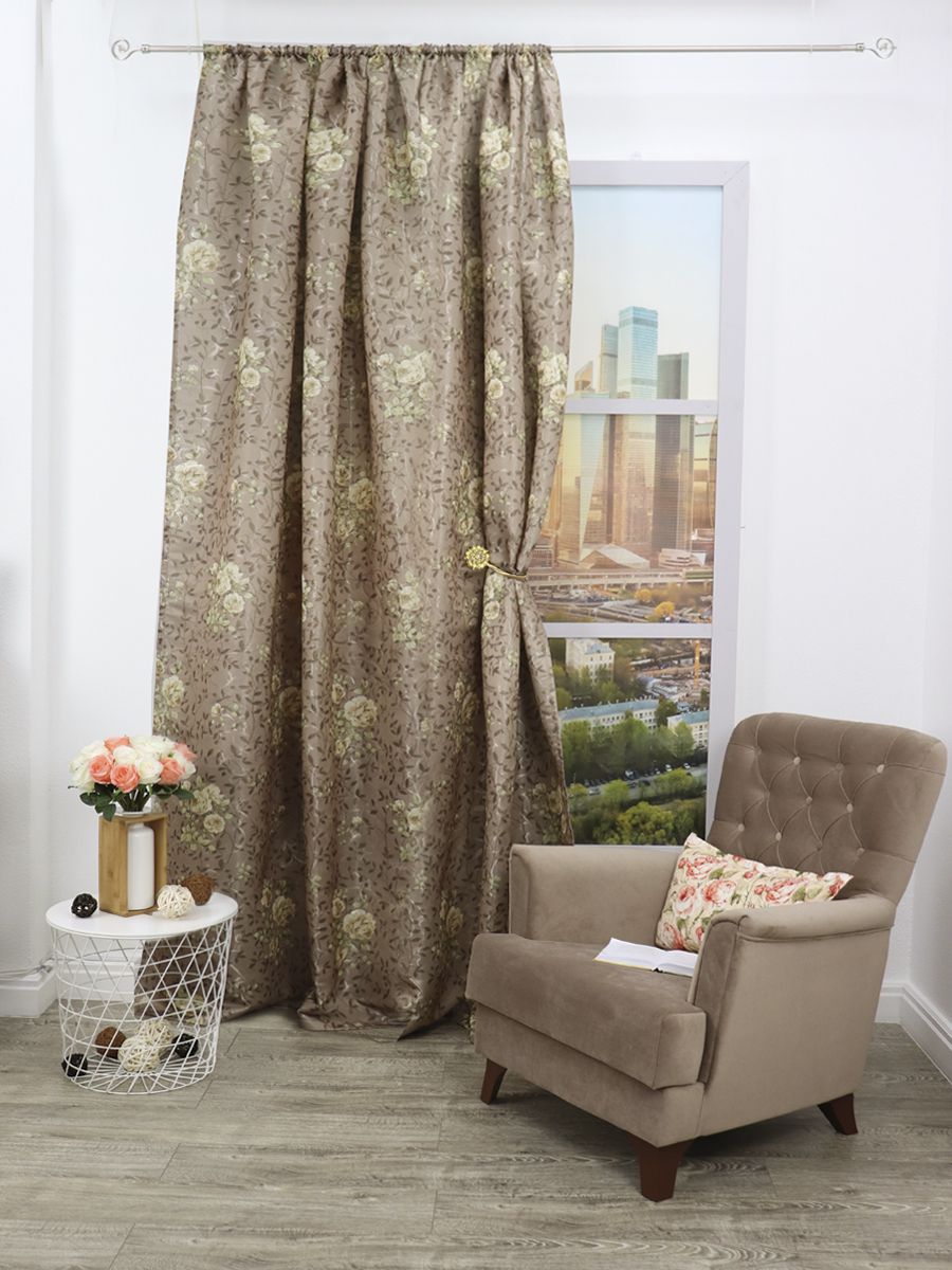 картинка Штора Amore Mio RR 3406-01 1,4*2,7*1 коричневый 