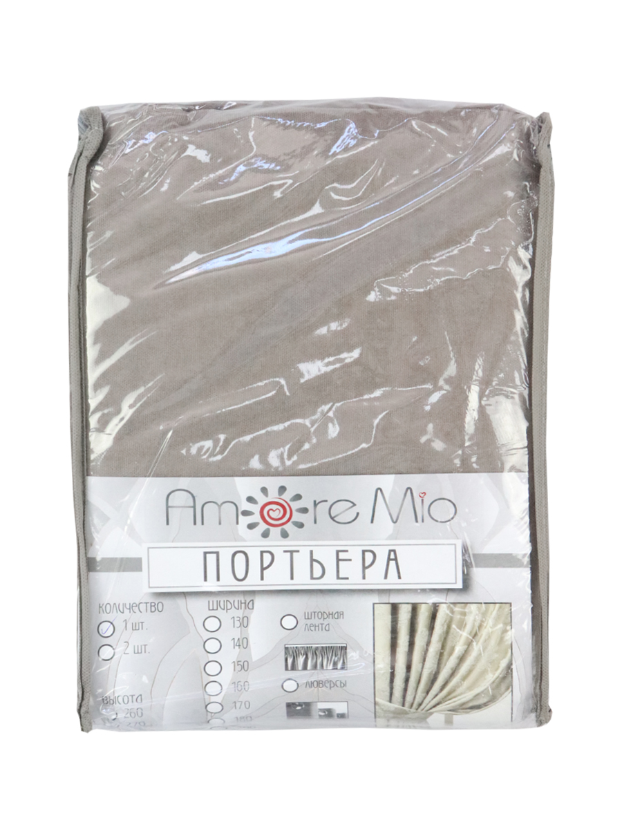 картинка Штора Amore Mio RR 1403-224 2,0*2,7*1 кофейный 