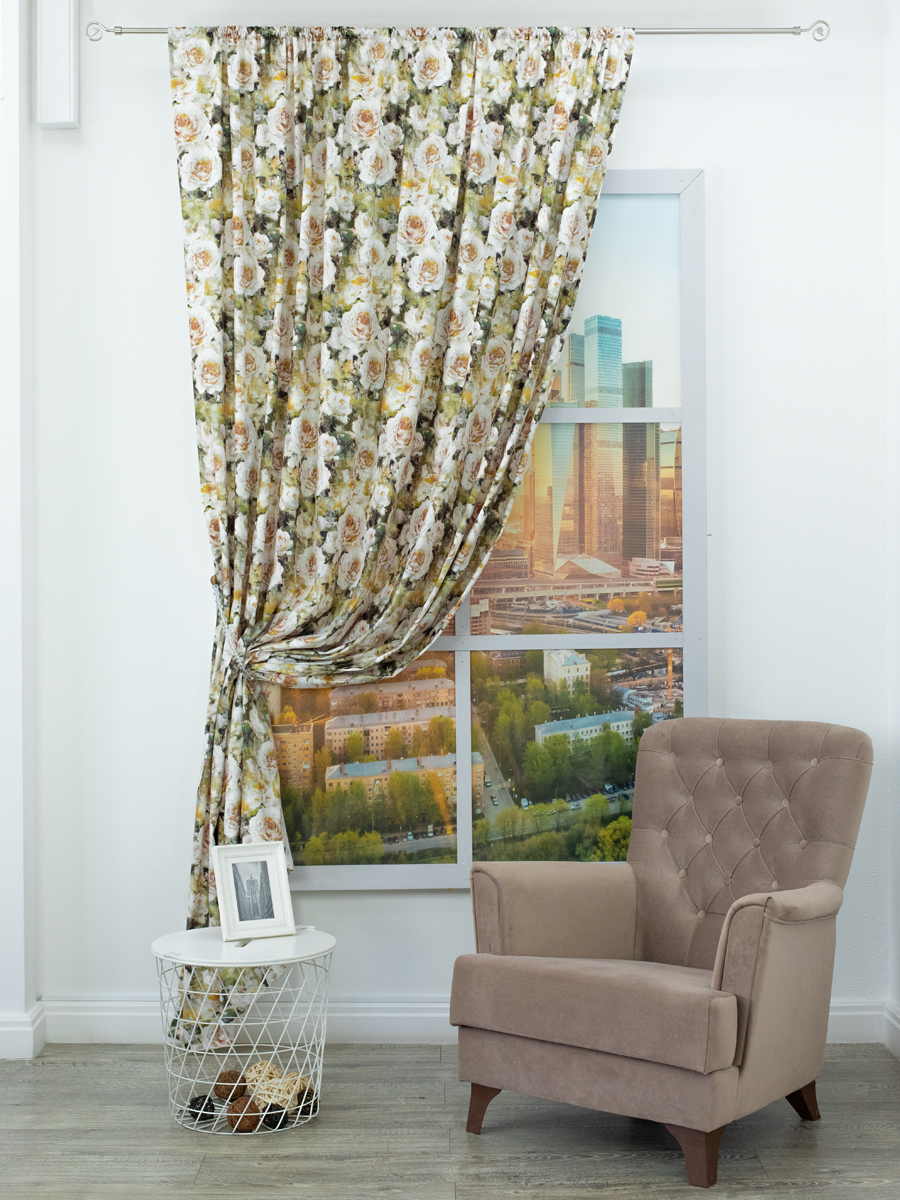 картинка Штора Amore Mio RR 12743-3V 2,0*2,7*1 оливковый 