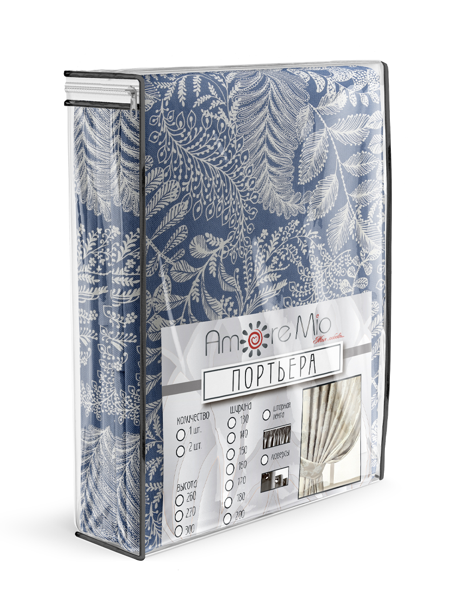 картинка Штора Amore Mio RR 6ML PDX2425-01 1,5*2,7*2 голубой 