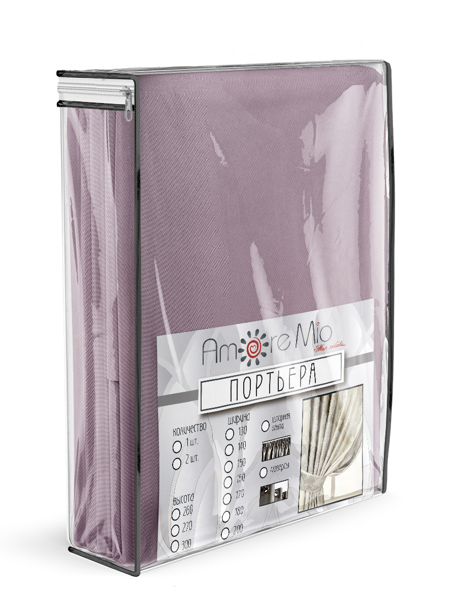 картинка Штора Amore Mio RR 6PL 3216-117 1,4*2,7*1 лиловый 