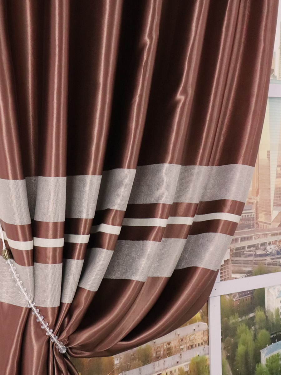 картинка Штора Amore Mio RR 913-2D-04 2,0*2,7*1 коричневый 