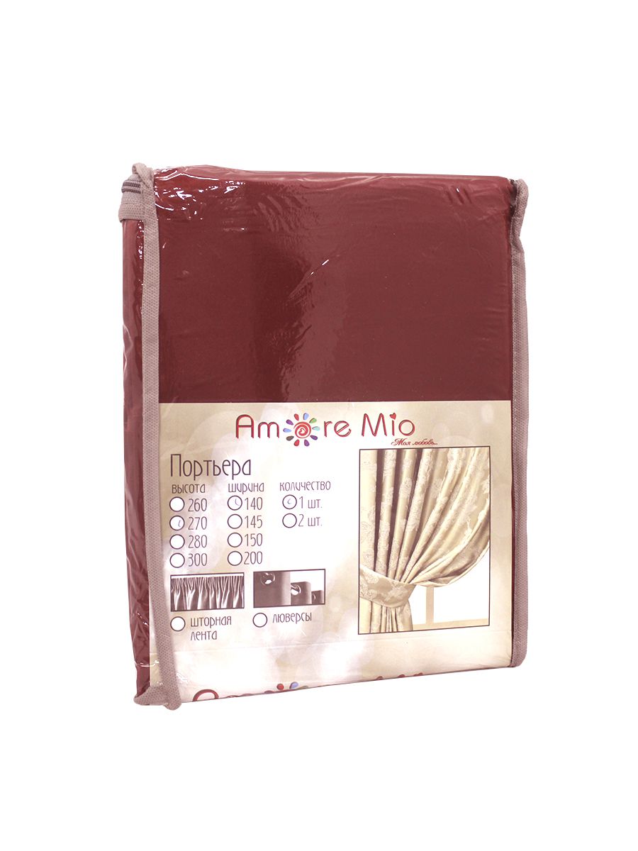 картинка Штора Amore Mio RR 3216-20 1,4*2,7*1 бордовый 