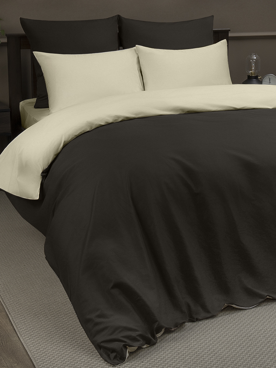 картинка Постельное бельё Amore Mio BZ QR Cappuccino EURO LUX Sp o 