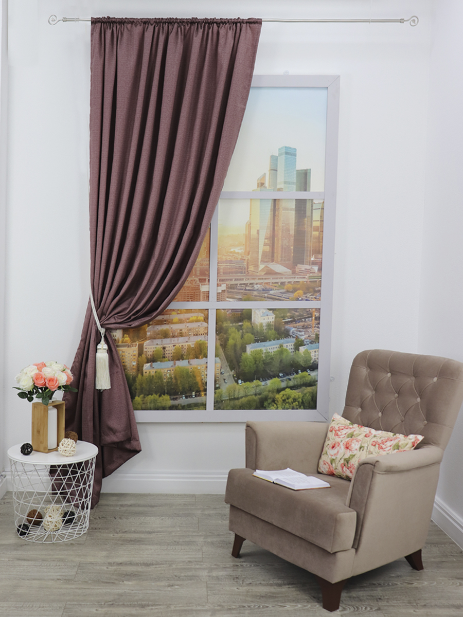 картинка Штора Amore Mio RR AV003V02-13P 2,0*3,0*1 брусника 