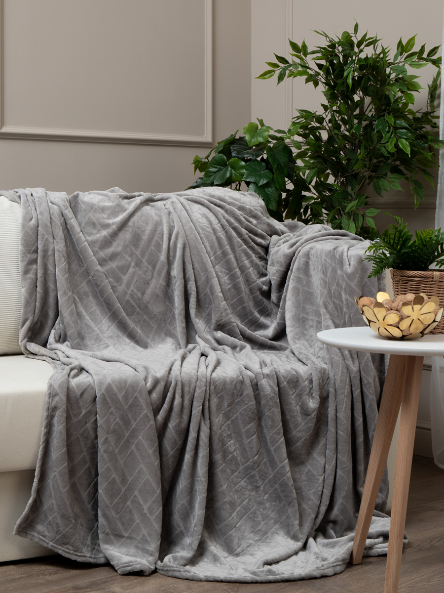 картинка Плед Texrepublic TF FNC GY 2022 w-плетёнка 16-3802 