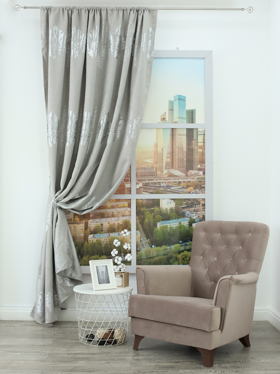 картинка Штора Amore Mio RR 1001-12 2,0*2,7*1 серый 