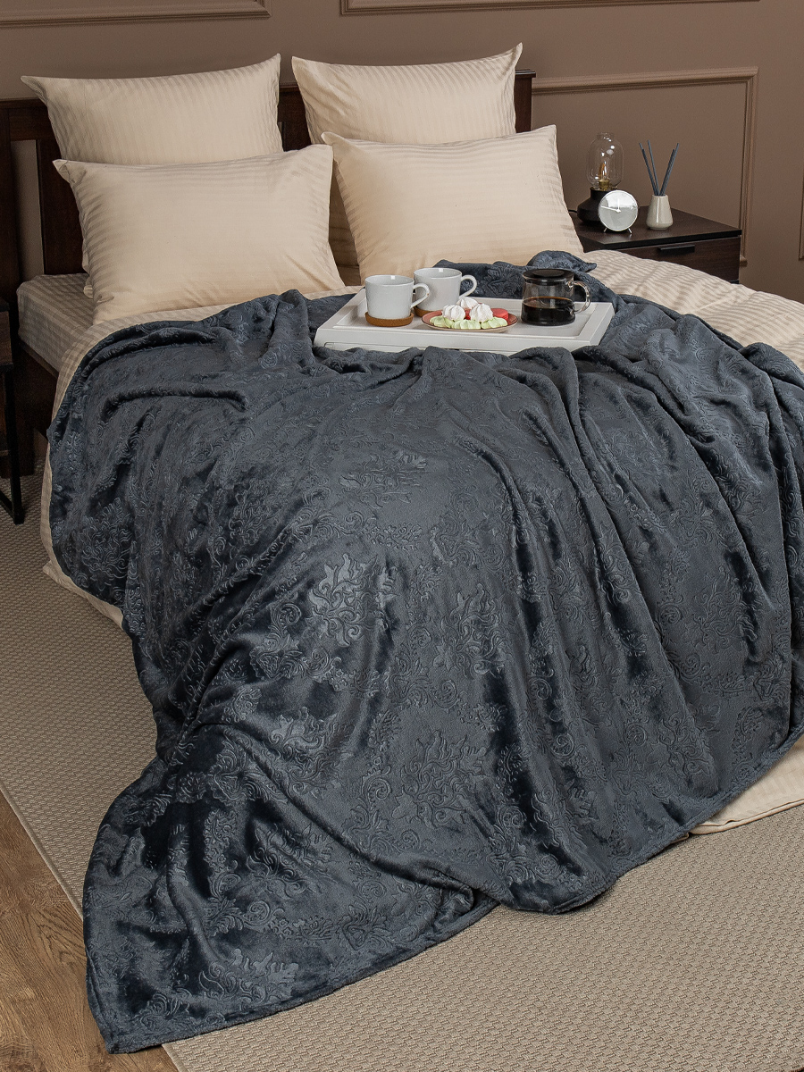 картинка Плед Texrepublic TF FNE DKGY1 1520 d-дамаск 19-3910 