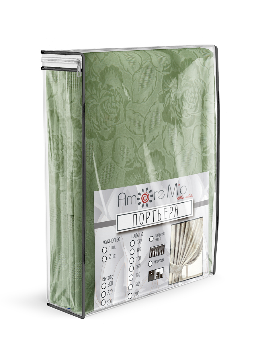 картинка Штора Amore Mio RR L502-106 1,4*2,7*1 салатовый 