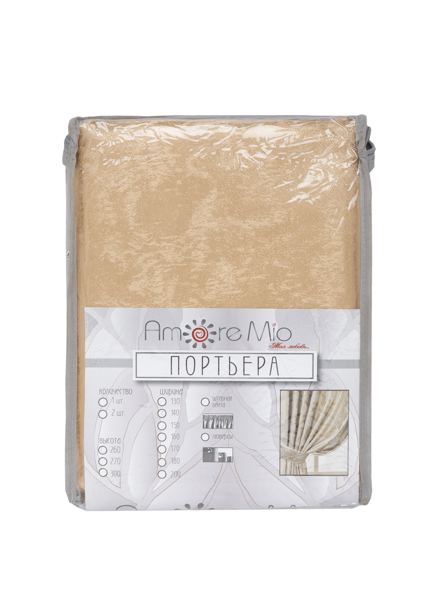 картинка Штора Amore Mio RR L253-67 1,4*2,6*1 бежевый 