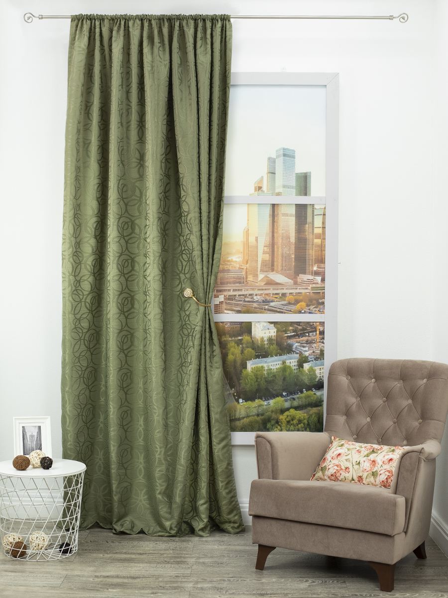 картинка Штора Amore Mio RR H504-107 1,4*2,7*1  зеленый 