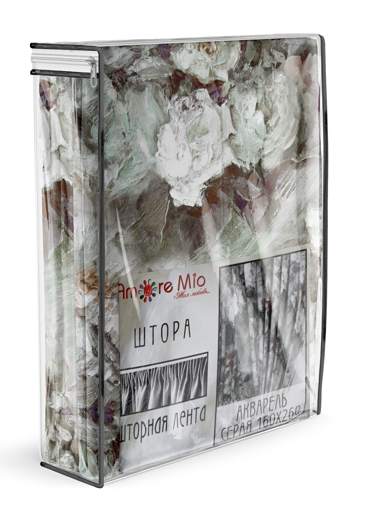картинка Штора Amore Mio RR 1877-5V 1,6*2,6*1 серый 