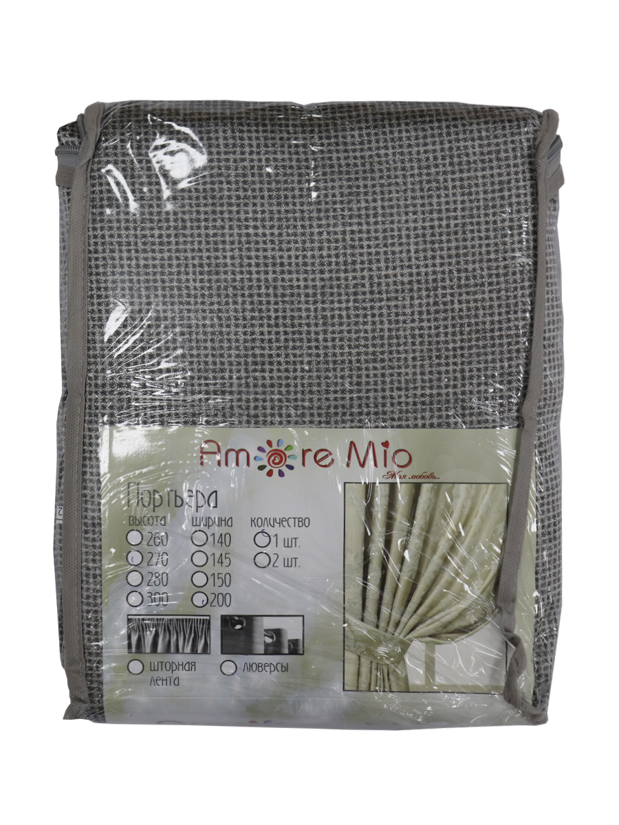 картинка Штора Amore Mio RR AV003V02-09P 2,0*2,7*1 серый 