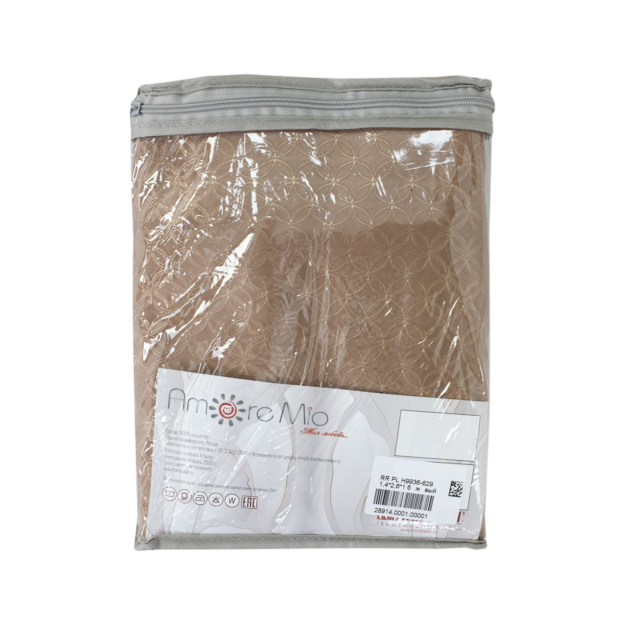 картинка Штора Amore Mio RR 6PL H9936-629 1,4*2,6*1 бежевый 