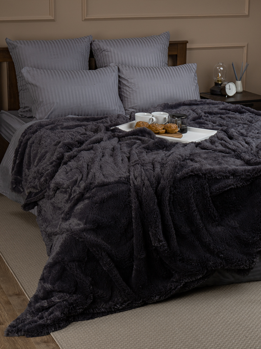 картинка Плед Buenas Noches искусст мех TF F072DKGY 2224 ДВ 19-3918 