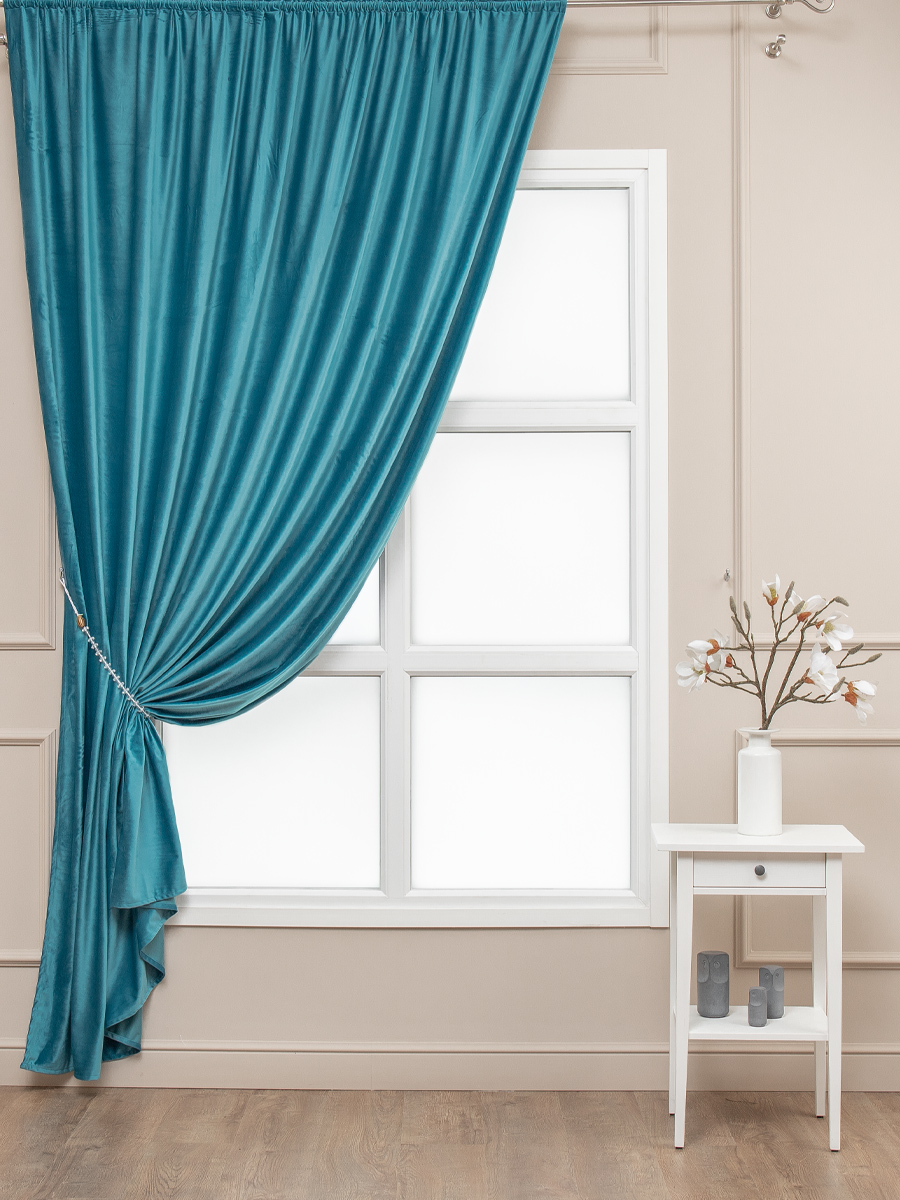 картинка Штора Amore Mio RR 6ML T66-105 2,0*2,7*1 бирюзовый 