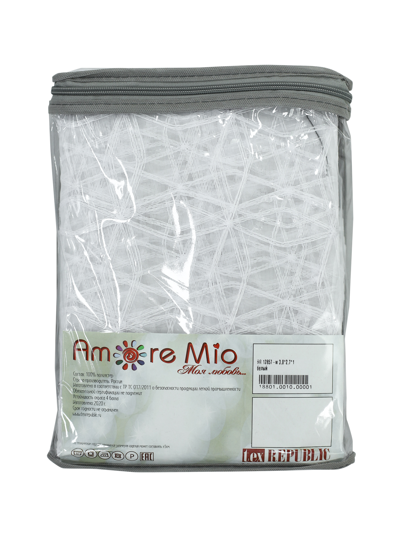 картинка Штора Amore Mio RR 12857-w 3,0*2,7*1 белый 